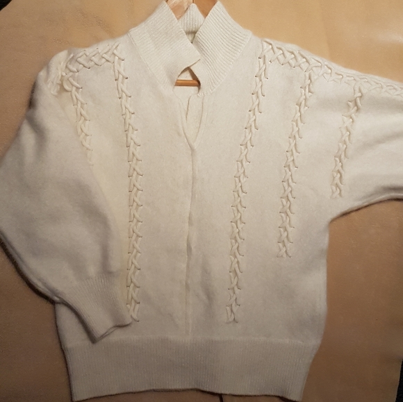 JB & co 70% Angora Dolman Sleeve Sweater in Ivory - Picture 5 of 5